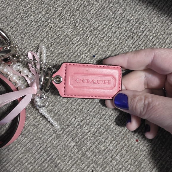 Coach Pink Leather Shoulder Bag with Front Flap - Picture 7 of 7